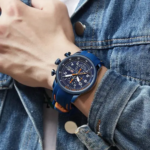 Imagen 2 del producto Relojes electrónicos MINI FOCUS de cuarzo para hombre, reloj de pulsera con fecha automática, reloj resistente al agua, regalo para hombre, reloj masculino 0379G