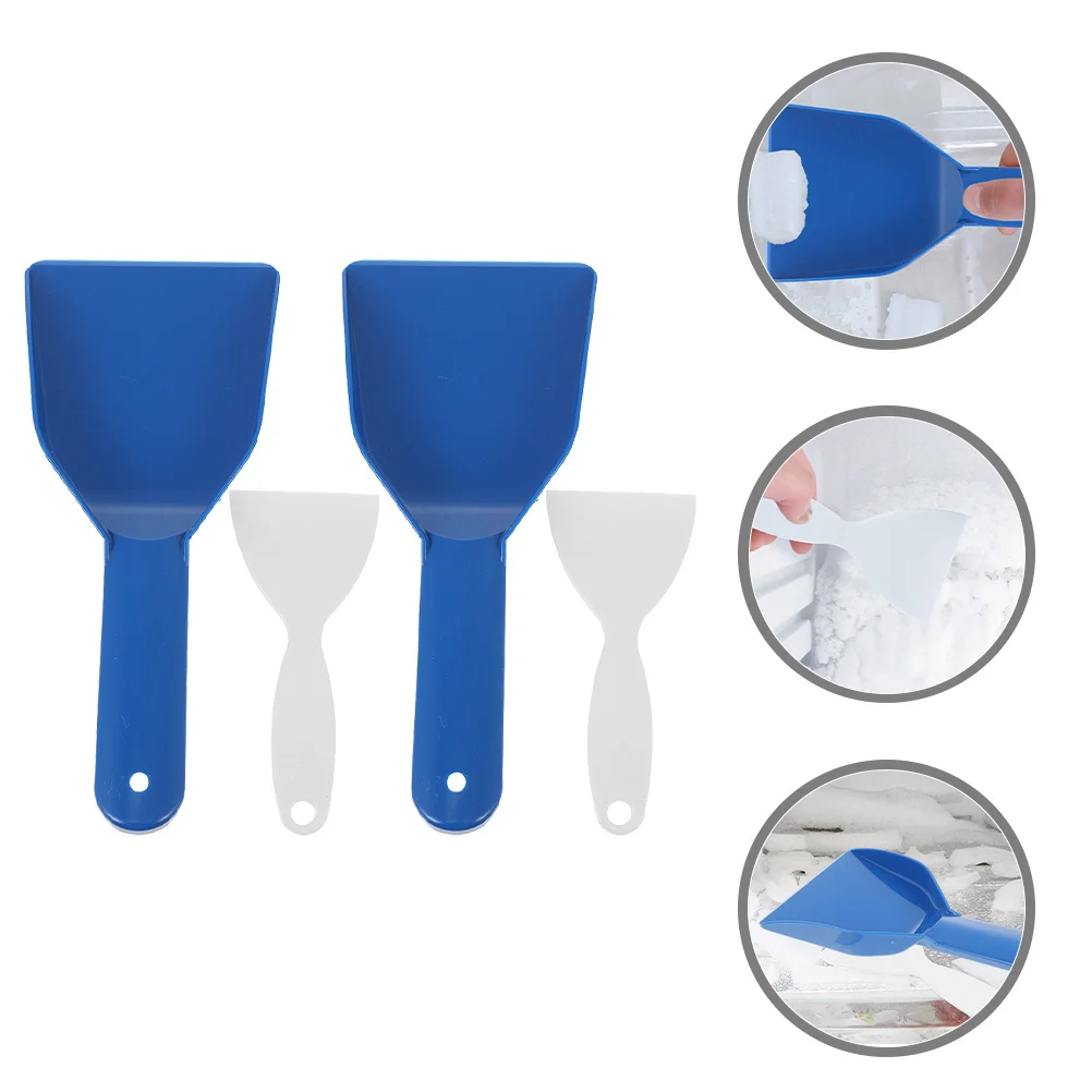 

4Pcs Plastic Ice Shovel Refrigerator Scraper Multifunctional Frost Spade Durable PP Material Portable Practical Home Kitchen