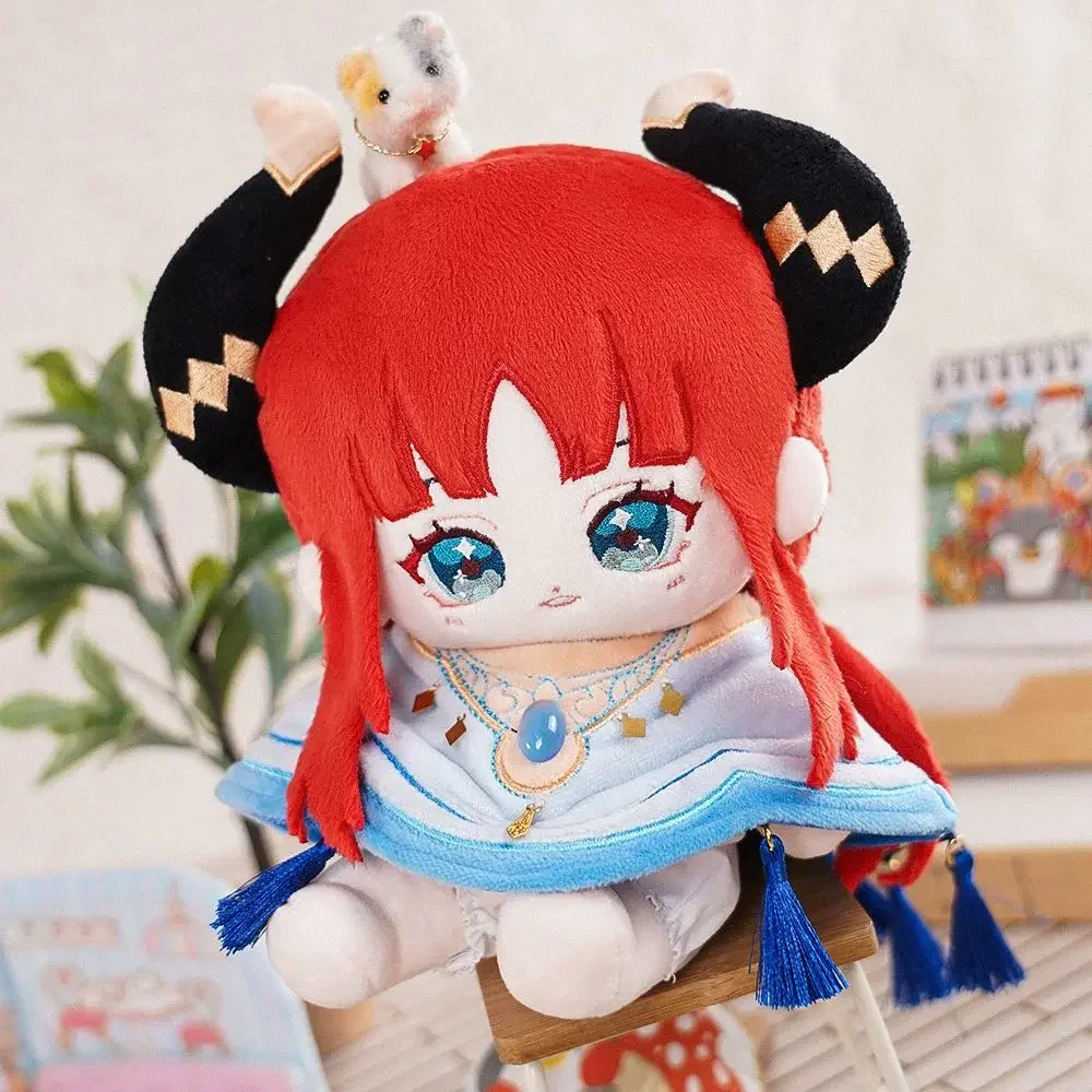 Anime genshin impacto nilou dos desenhos animados boneca de pelúcia vestir-se algodão corpo plushie jogo brinquedos 20cm cosplay presente aniversário