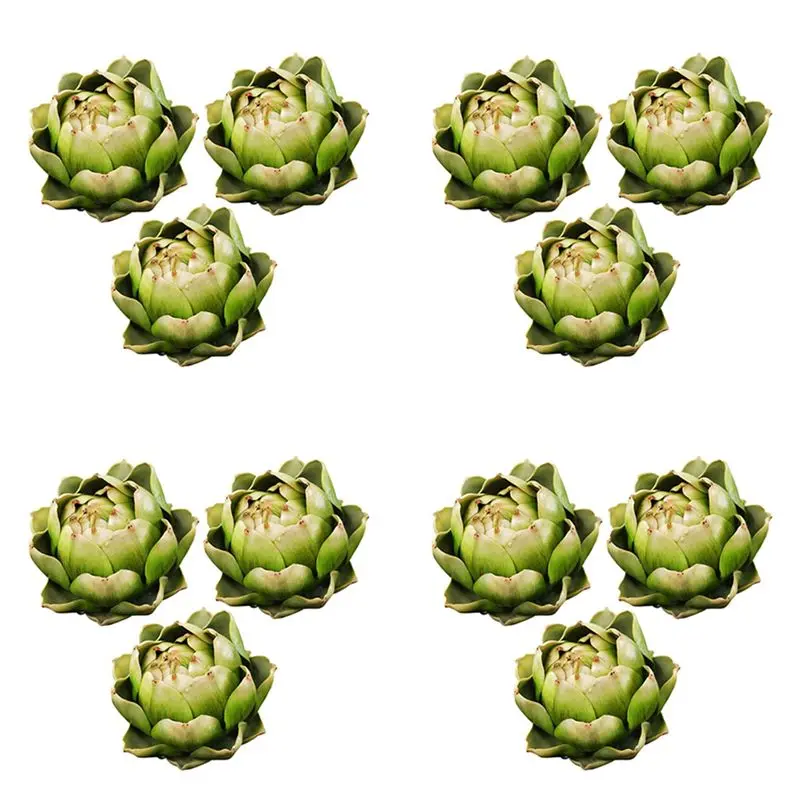 

Искусственные артишоки ABJN, 12 шт., зеленые, пластиковые, для декора дома, свадеб, вечеринок, украшения стола