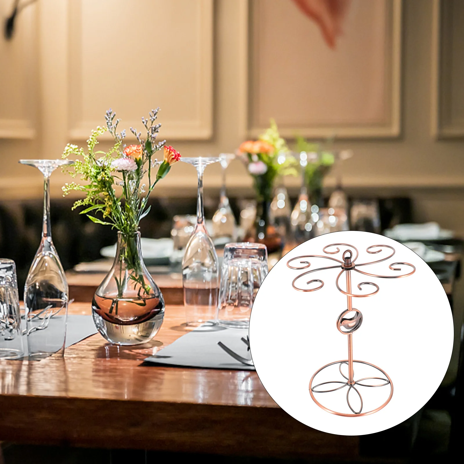 

1Pcs Red Wine Glass Rack Stemware Holder Upside Down Glass Rack Kitchen Storage Holder Bar Goblet Keeper