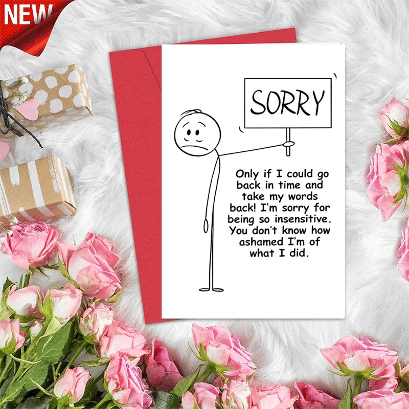

Sorry Theme Greeting Card Apology Card for Regretful Moments I'm Sorry Card for Making Amends