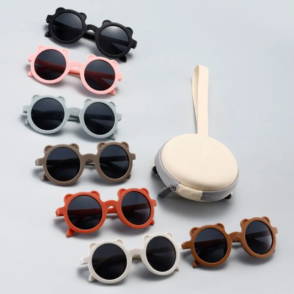 

Cute Foldable Children's Sunglasses Sun Protection Boys Girls Shades Baby Glasses for Outdoor Play