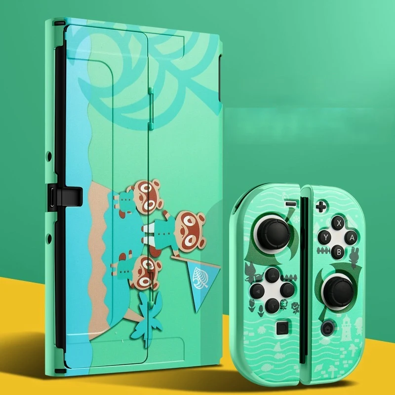 Funda protectora para Nintendo Switch, accesorios OLED, tema de Anime, cubierta Joycon, tapa basculante, accesorios para Switch, juegos de consola