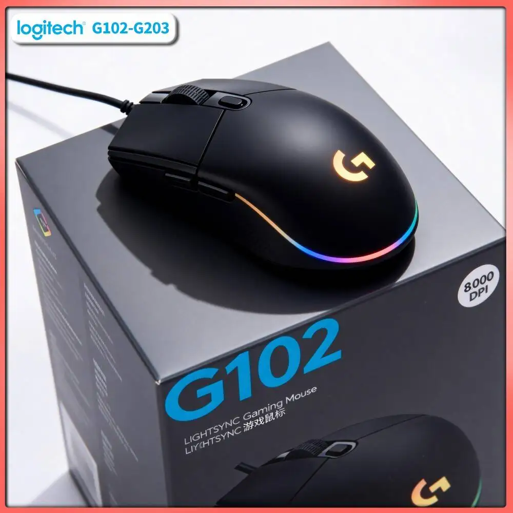 Logitech G102 Prodigy Gaming Mouse, 1000Hz Polling Rate, High Precision Sensor, RGB Backlit for PC Users