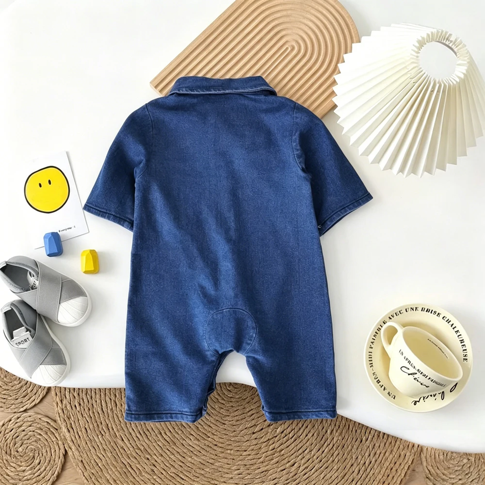 IENENS Baby Rompers Toddler Denim One-pieces 3-24 Months Infant Onesies Boy Girl Clothes