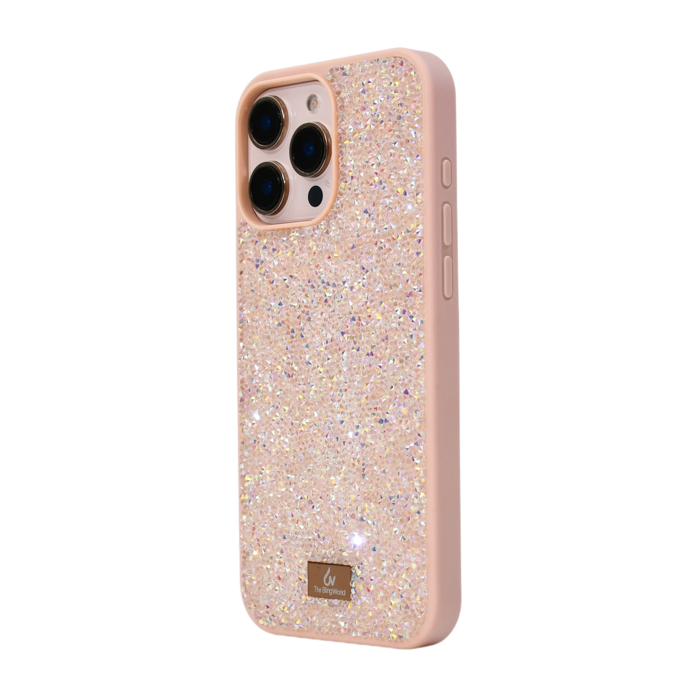 Casing Ponsel Mewah Kristal Rhinestone Glitter Berlian Warna Pink Untuk Iphone 17 16 15 14 13 Pro Max Anti Benturan Desain Batu Permata Lucu Untuk Wanita