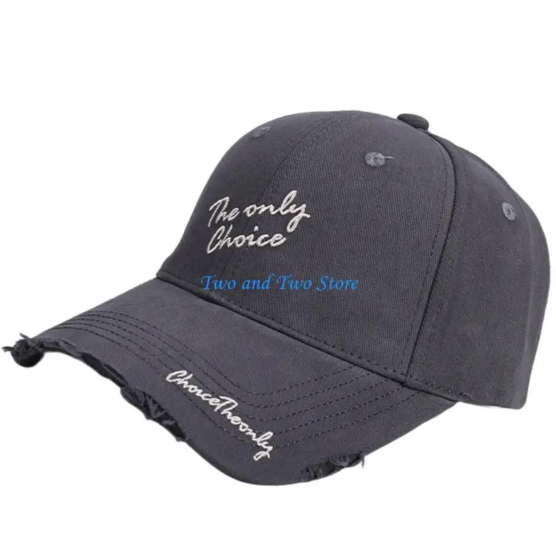 

HX6F Adjustable Cotton Baseball Cap With Embroidery Letter Design For Men And Women Sun Protections Outdoor Activity
