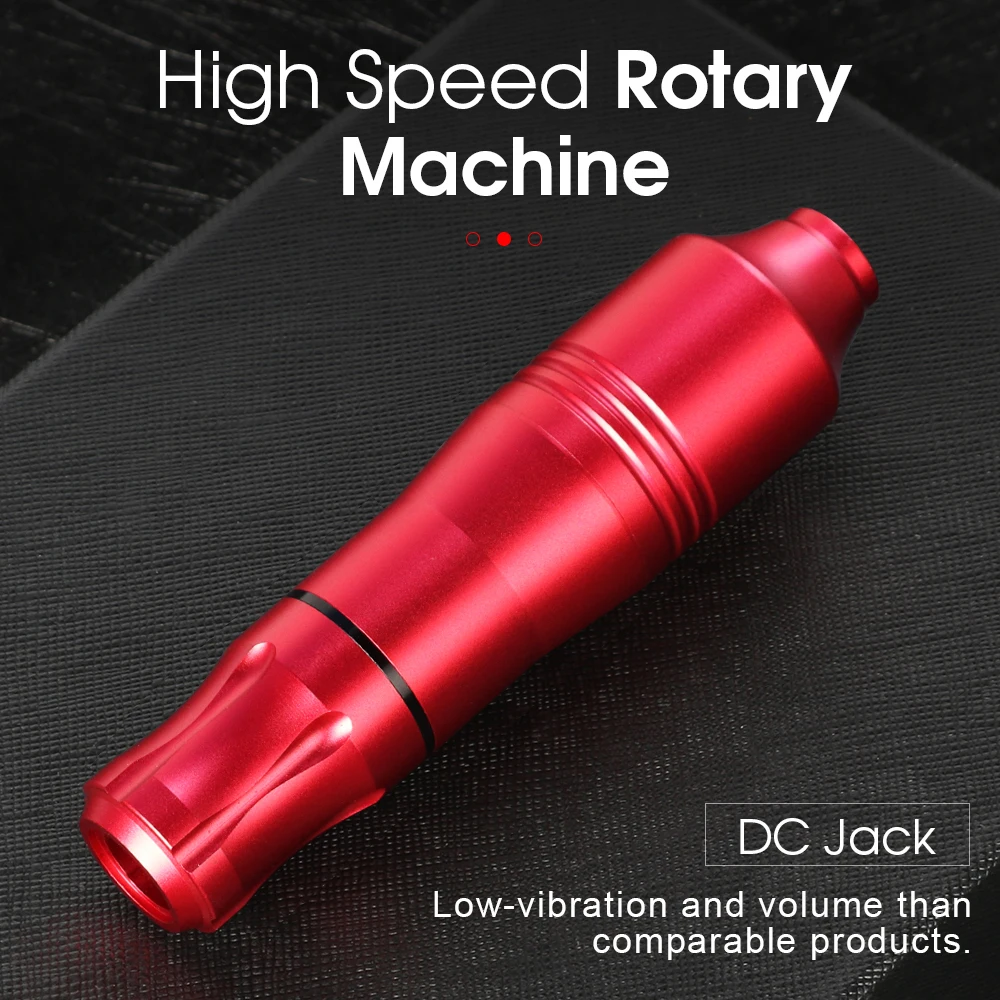 مجموعة كاملة من أدوات الوشم، مجموعة ماكينة الوشم DC Jack، قلم الوشم الدوار مع دواسة، 5 إبر خرطوشة، حامل أكواب الحبر والجلد الممارسة