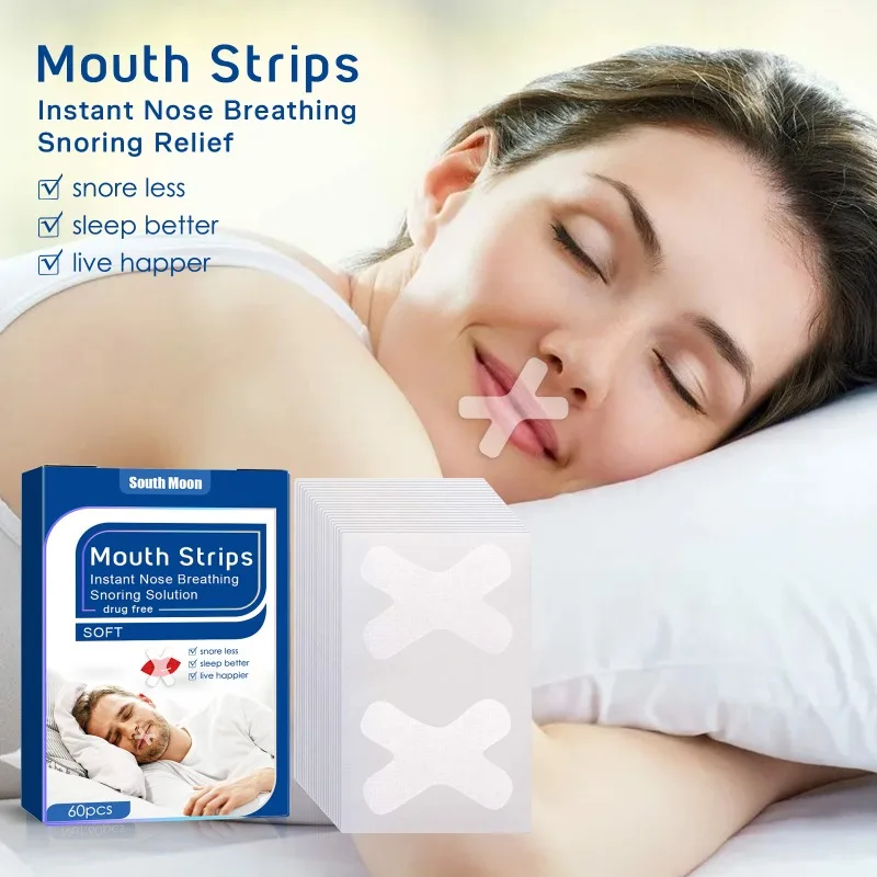 Anti-Snoring Stickers Adult Night Sleep Lip Nose Breathing Help Sleep Prevent Snoring Improving Anti-snoring Relief Care Patch