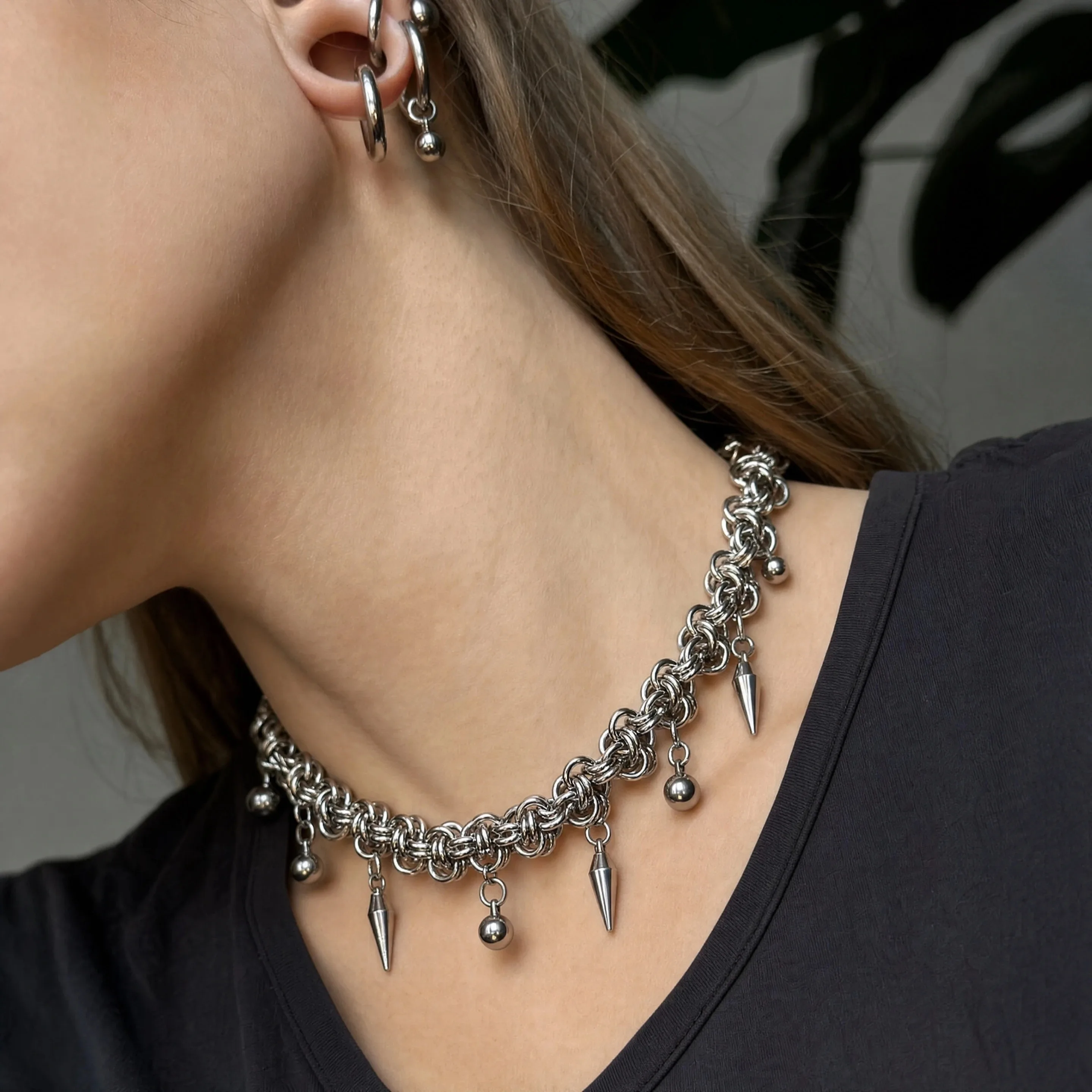 Punk Spike Ball Charm Choker H – Goth Punk Spike Choker Bewertung und Preis