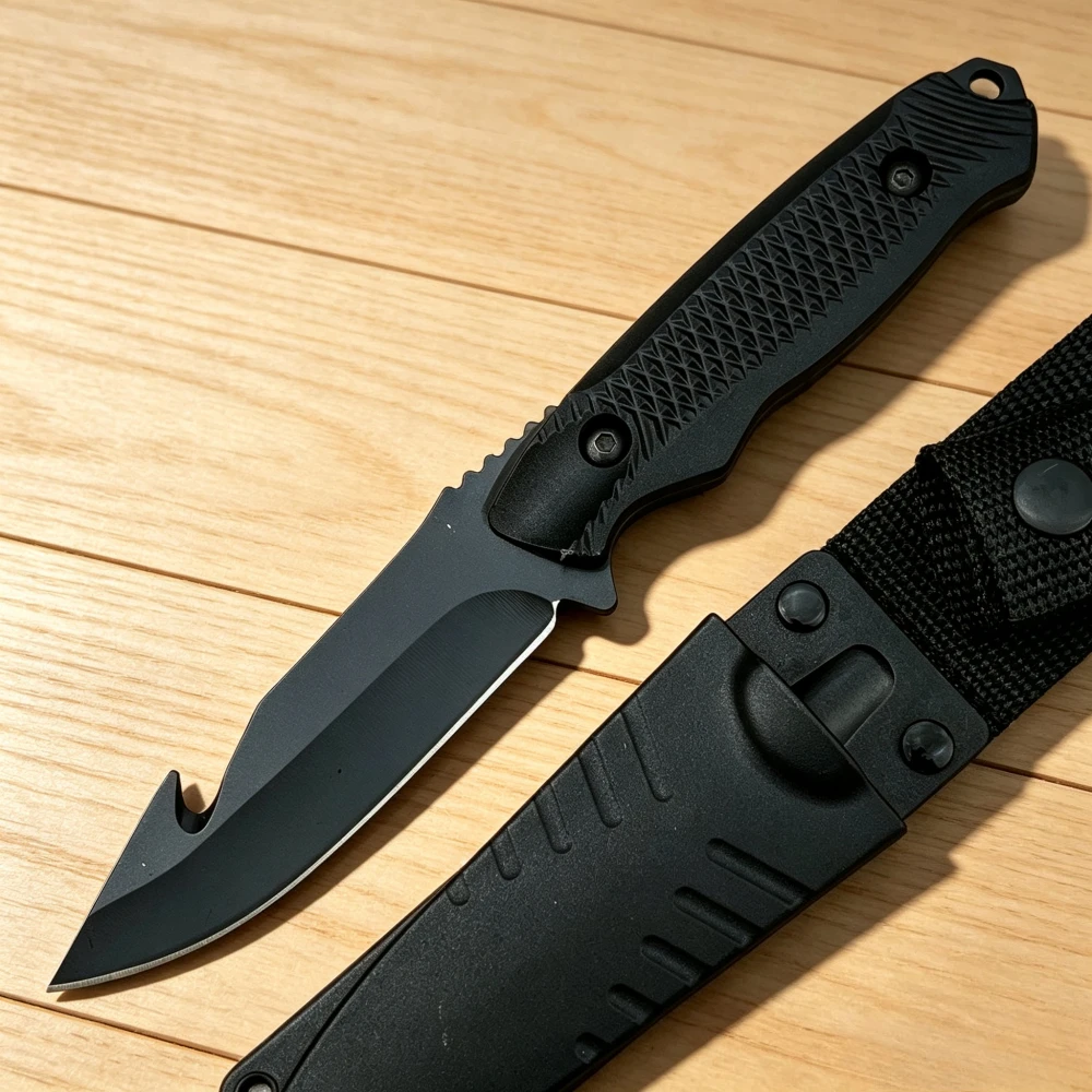 Edc Carry Fixed Blade Knife - Draagbaar outdoor-mes met vast lemmet, volledige