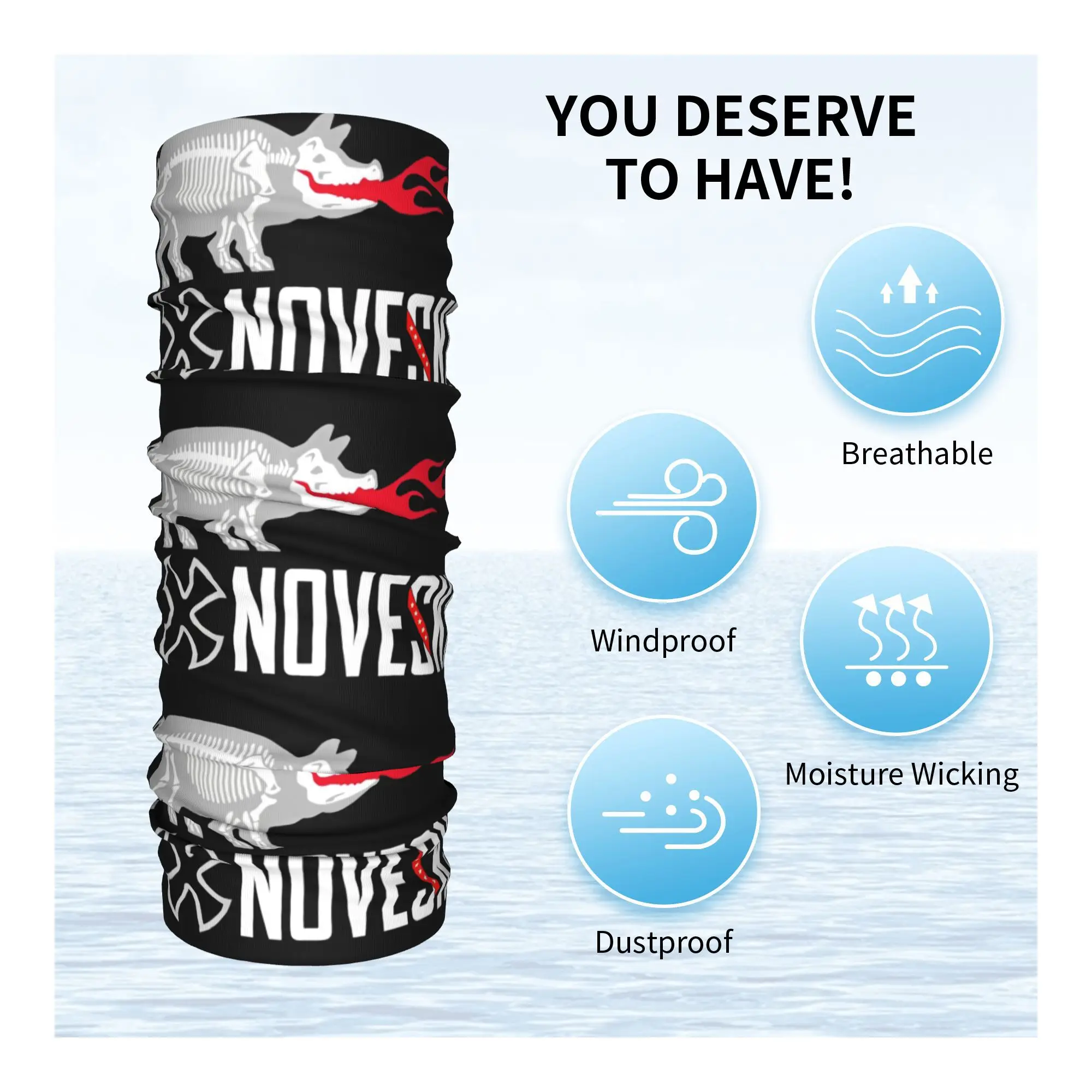 Noveske Rifleworks Bandana Neck Cover Printed Gun Face Scarf Multifunctional Balaclava Running for Men Women Adult All Season