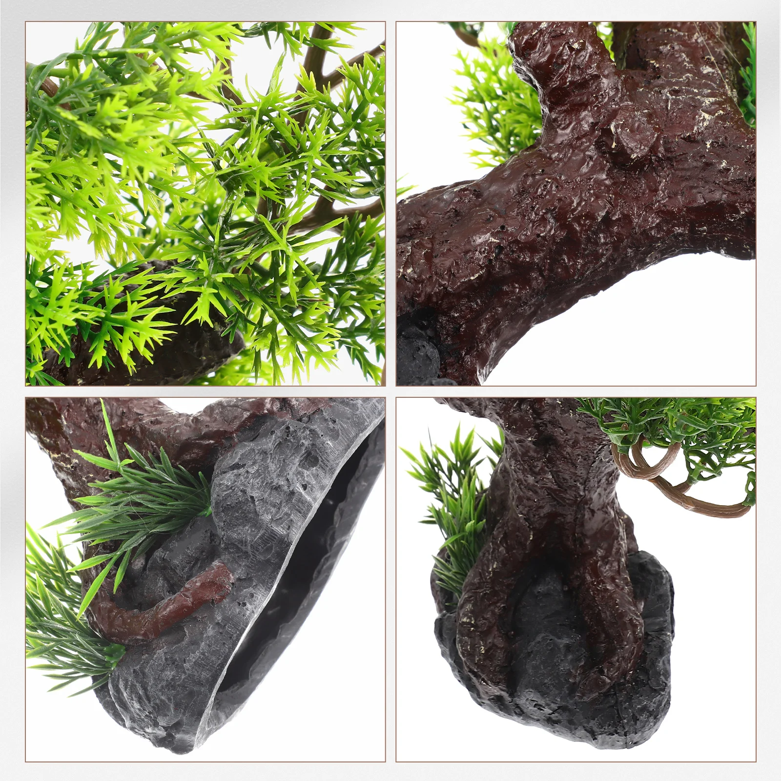 

Realistic Resin Decor For Aquarium Tank Landscaping Ornament Compact Lightweight Simulation Bonsai Tree Non-Toxic Craft Fish