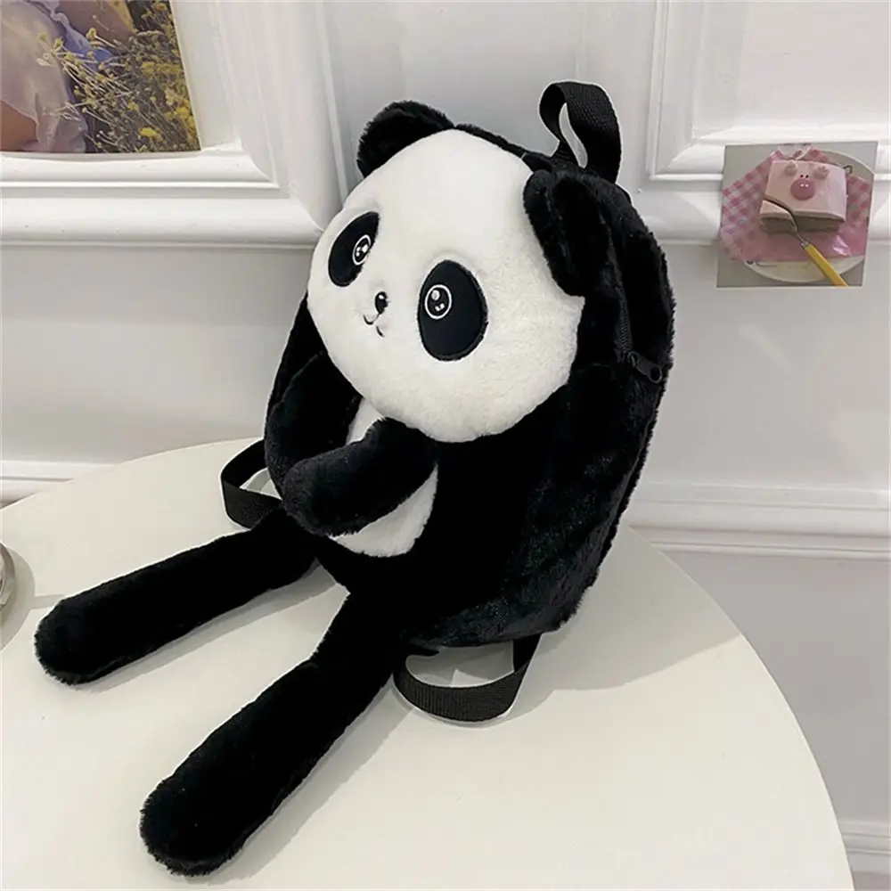 Cute Cartoon Plush Shoulder Bag Animals Panda Kindergarten Plush Backpack Plush Toy Coin Purse Baby School Bag Kids Phone Bag