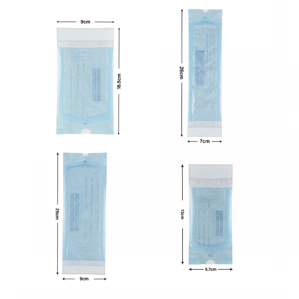 200pcs/box Self-Sealing Sterilization Pouch for Tattoo Dental Nail Dentistry  Accessories Tools Disposable Self-adhesive Bags