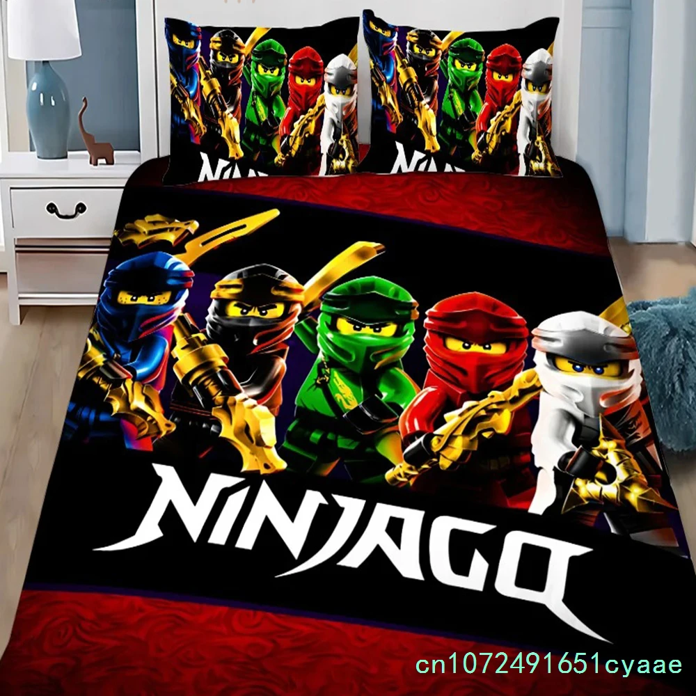 Duvet Cover Cartoon Game Pillowcase Bedding Set Boy Girl Bedroom Decoration Boys-N-ninjagos-Gift Single Double Large Size