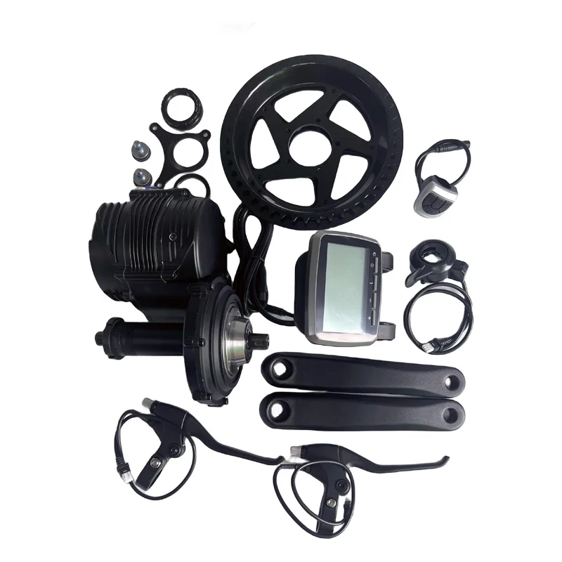 Tongsheng TSDZ8 48V 750W Kit di conversione bici elettrica Sensore di coppia Motore a montaggio centrale Doppia frizione Kit di azionamento