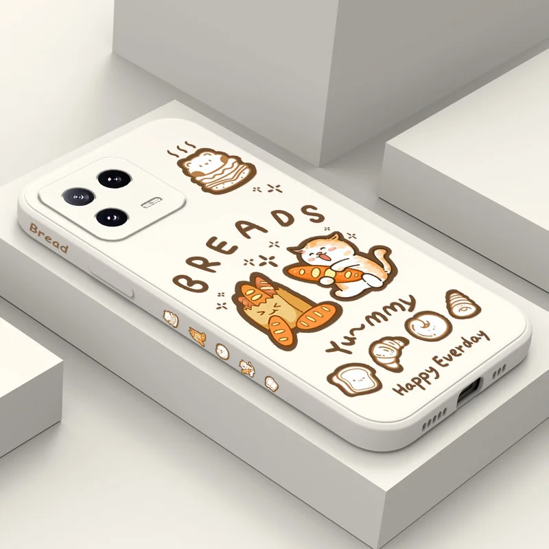 

Cat Bread Party Phone Case For Xiaomi 17 15 15T 14 14T 13 13T 12 12X 12T 12S Mi 11 11T 10 10T Pro Max Lite Silicone Cover