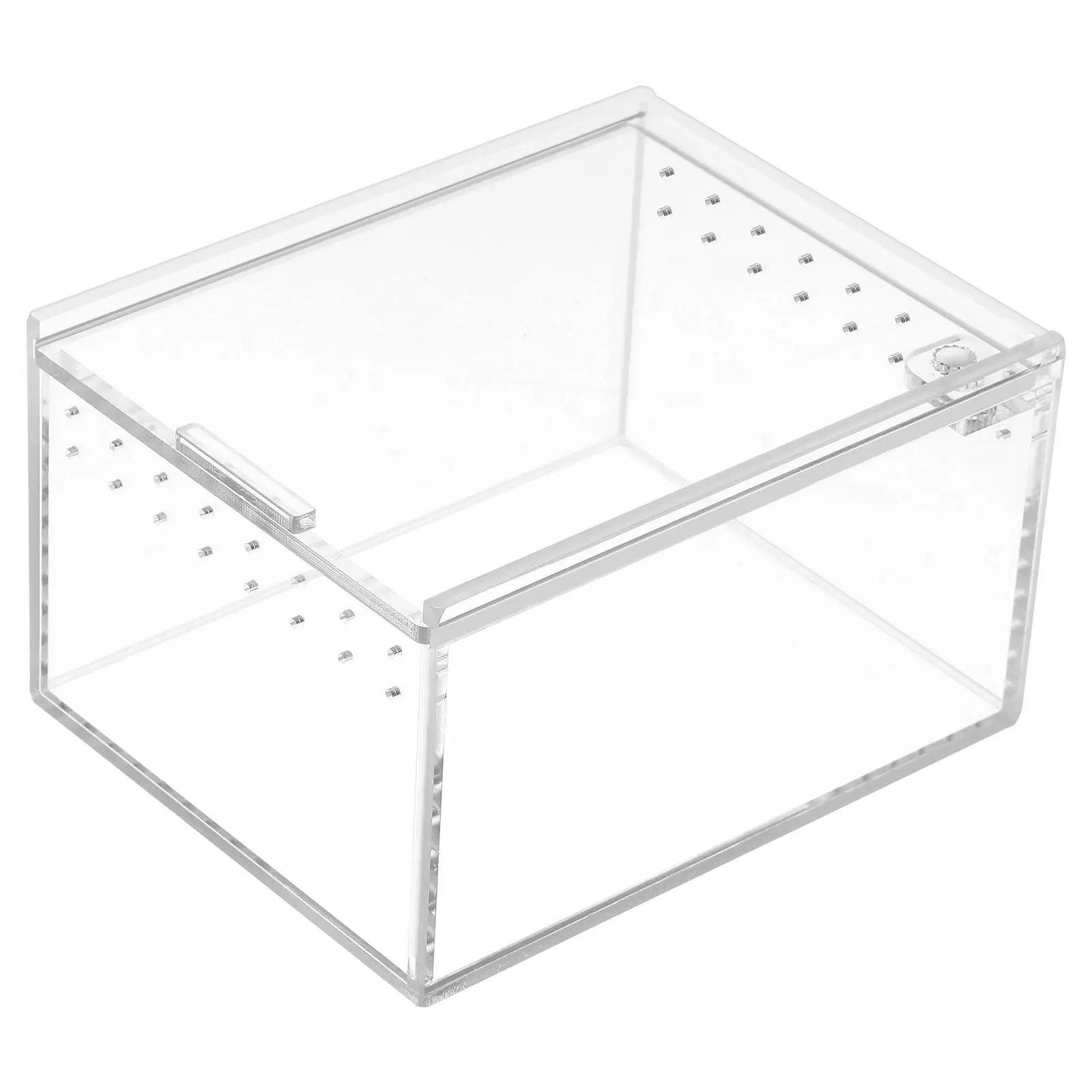 

POPETPOP Transparent Acrylic Breeding Spider Scorpion Container Case Breeding Tank Reptile Feeding Box Reptile Terrarium Habitat