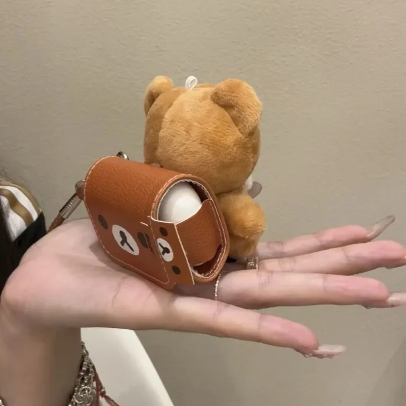 Rilakkuma PU Small School Bag Pendant Y2K Kawaii Japan AirPods4 Apple Apple Case Cartoon Bluetooth 3airpodspro2 Decoration New