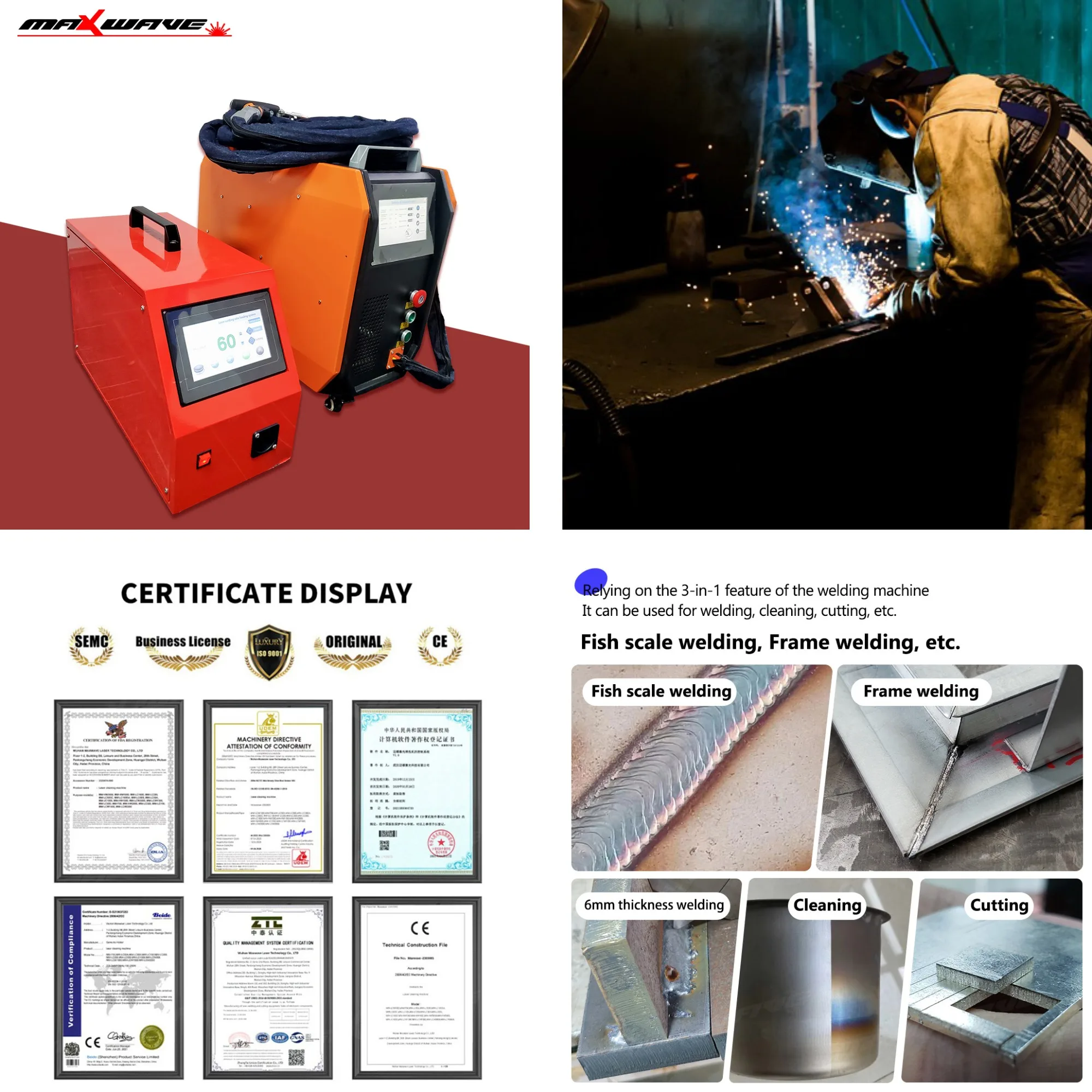 

900W Micro Welding Rig | Sculpture Armature Joining | Compact Industrial Assistant air-cooled handheld laser welder