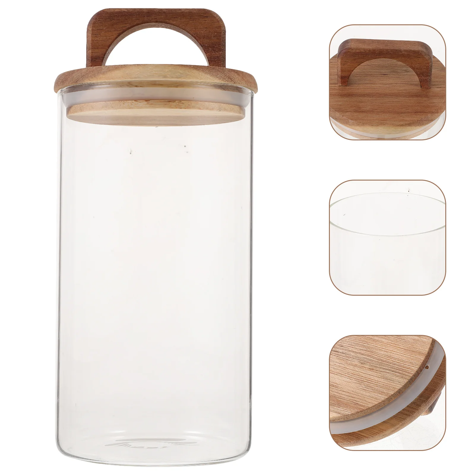 

Canisters Dried Food Jars Glass Coffee Container with Airtight Lid
