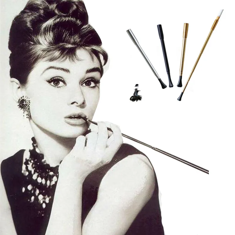 Hepburn Same Paragraph Cigarette Holder Retro Filter Smoking Pipes Telescopic Long Rod Performance Prop Mouthpiece cigaret86