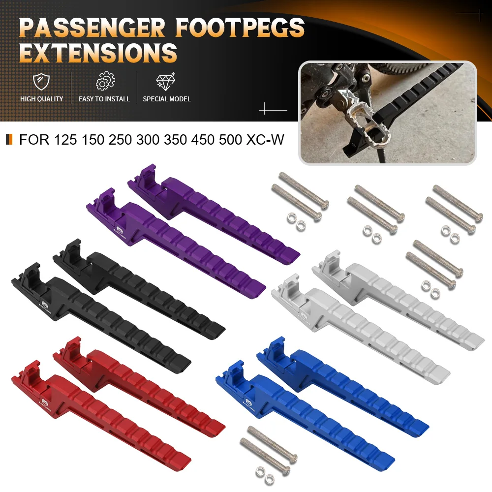 

For 125 150 250 300 350 450 500 XC-W 300 XC-W SIX DAYS Motorcycle Accessories CNC Enlarged Foot Rest Wide Fat Foot Pegs Pedals