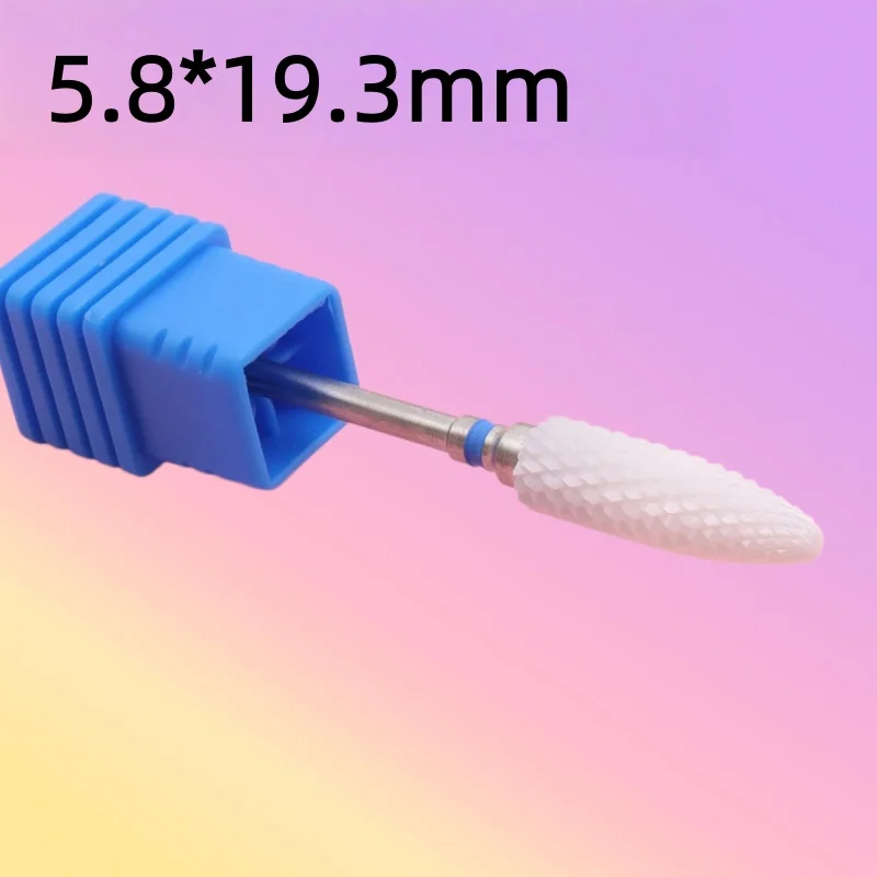 

Long Ceramic Nail Drill Bit 3/32" Rotary Burr Bits For Manicure Pedicure Electric Drill Accessories Nail Tools Milling Cutt