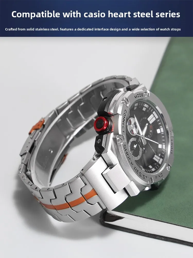 

Подходит для часов Casio GST-B100/S110/S120/W130L/S1300W300 из нержавеющей стали с мужской модификацией.