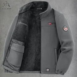 Soft Polar Fleece Jacket Men Winter Thicken Warm Camping Jacket For Tatical Outdoor Autumn Mountaining Hiking Coat Men Clothing