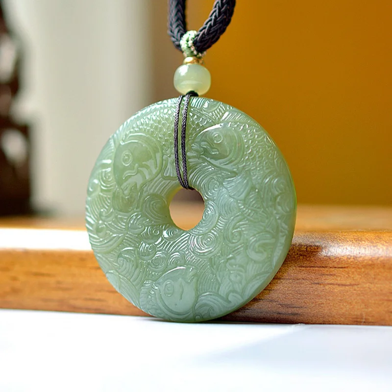 

Exquisite Qinghai material Abundance Every Year pendant jewelry, ethnic style, fashionable and versatile