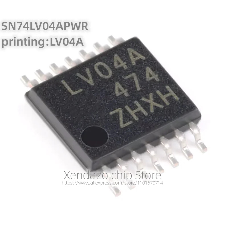 10pcs/lot SN74LV04APWR printing LV04A TSSOP-14 package Original genuine Six channel inverter patch logic chip