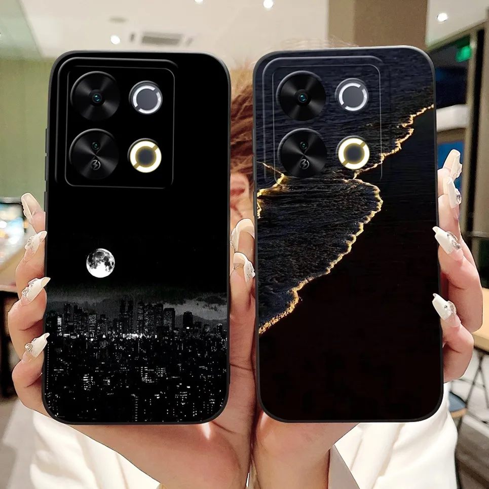 Luxury Fashion Coque For Itel P65 P671L Etui Moon Night Gothic Painting Phone Cases For ItelP65 P 65 Coques Soft Silicone Covers