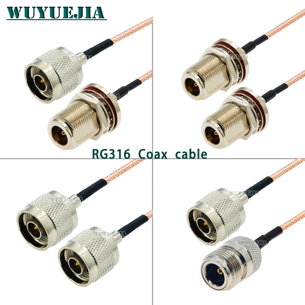 

SL16 N T RG316 Coax Cable Waterproof N Female Jack to N Male Plug Connecter to Pigtail WIFI Router Antenna Extension Cord Jumper