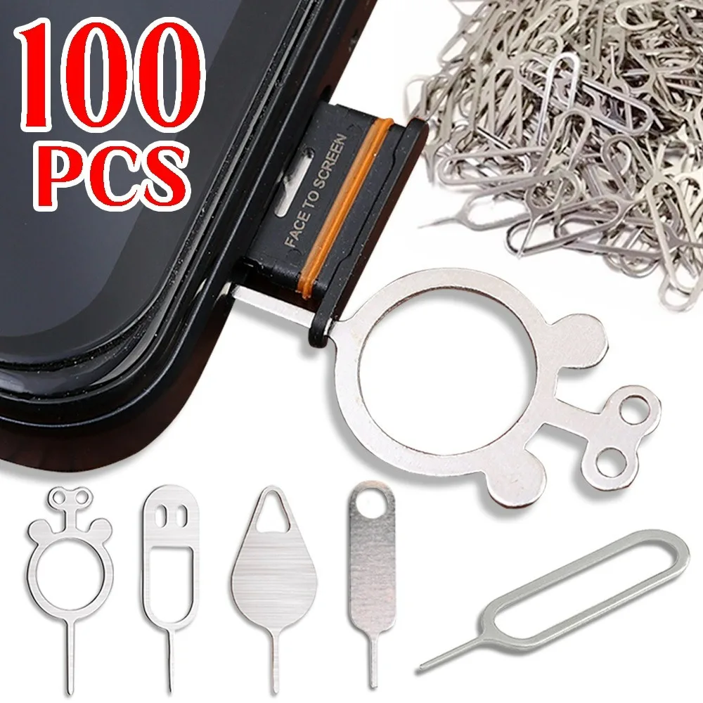 100-30 個ユニバーサル Sim カードトレイ取り外しイジェクトピンツールステンレス鋼ニードルオープナーエジェクターほとんどの携帯電話スマートフォン用