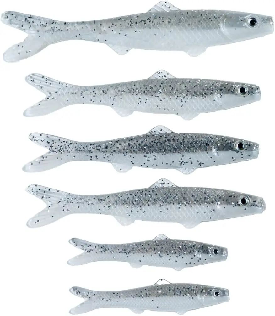 Silver Minnows + Lifelike Lure for All Fish + Durable Material That Catches Fish + Freshwater & Saltwater Fishing Lure