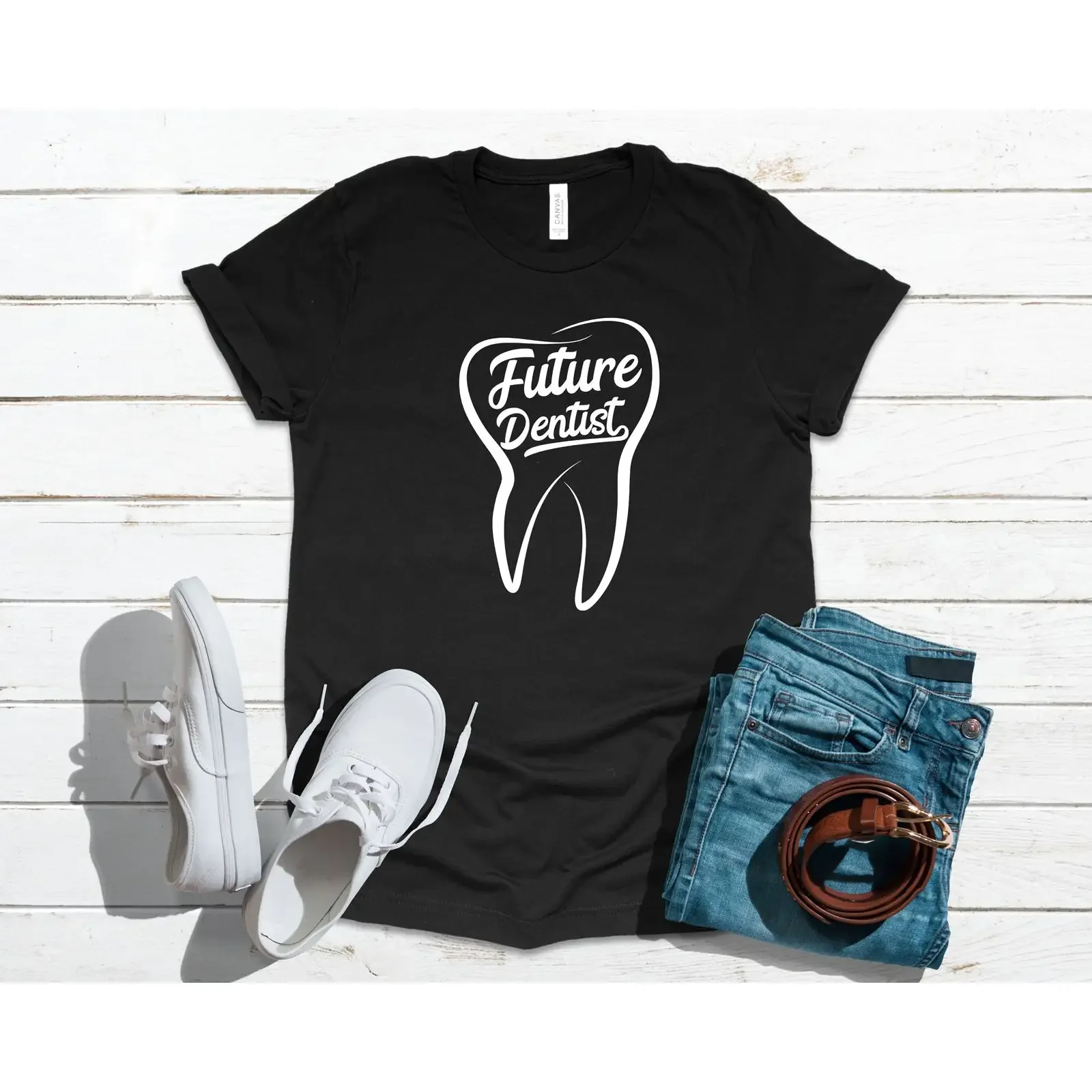 Future Dentist T Shirtth Dental Student Graduate Tooth Shirt SweaT Long Sleeve Apparel Graduation  vintage Washed Breathable