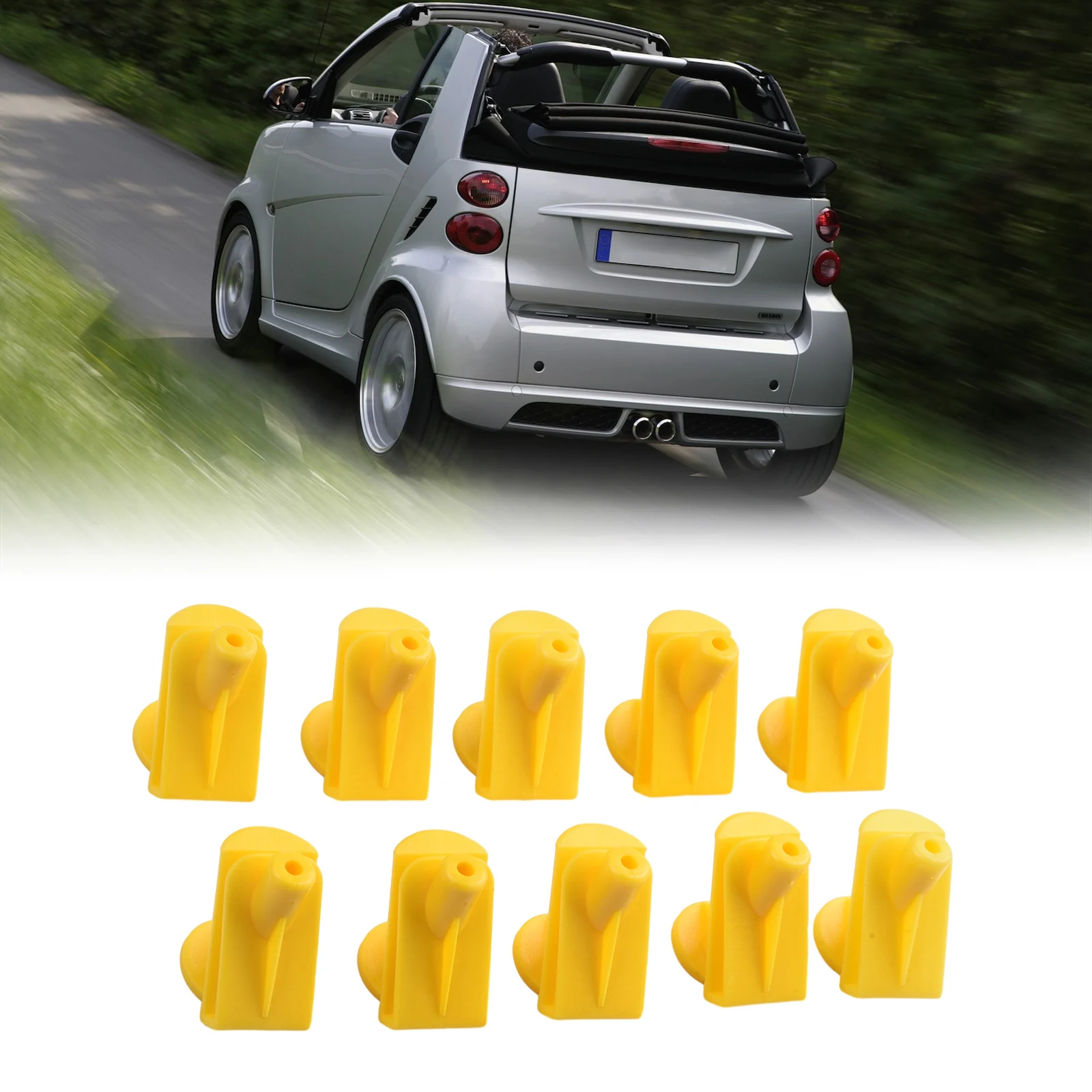 FOR Mercedes-Benz Underbody Fastening Cladding Clips 450 451 Floor Guard Plasti Replacement Yellow 10pcs