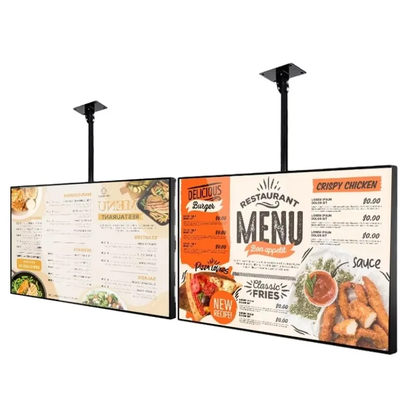 15.6 Inch LCD Digital Signage Wall Mounted/ Hanging Touch Screen LCD Advertising Display Menu Board for Retail Store