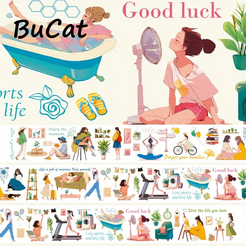 2 m/rolka kolorowa dama PET taśma Washi dekoracyjne naklejki przezroczysta taśma maskująca do scrapbookingu dziennik Planner artykuły papiernicze