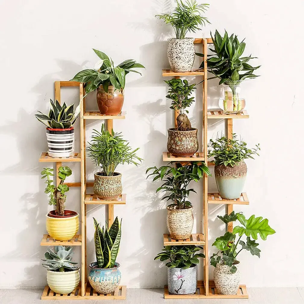 6/7 Pot Verticaal Bamboe Bloemenrek Plant Stand Potten Display Hoek Planken Thuis Indoor Outdoor