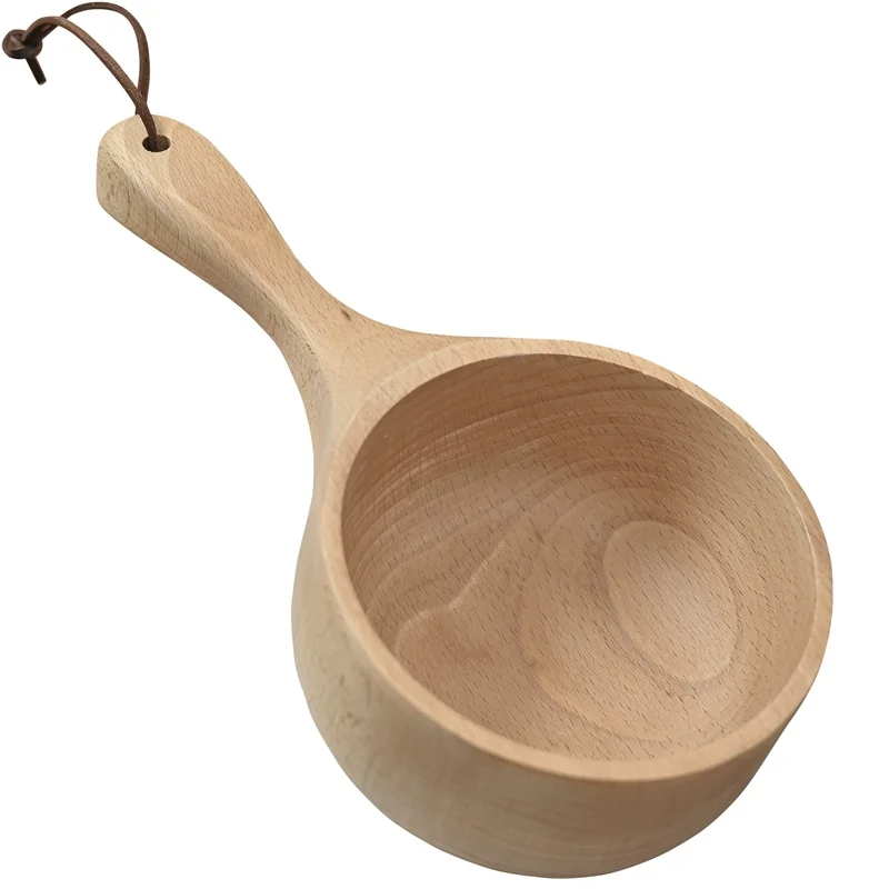 Large Water Ladle Whole Solid Wood Digging Water Scoop Bamboo Water Ladle  Scoop Wine Ladle Bathing Wooden
