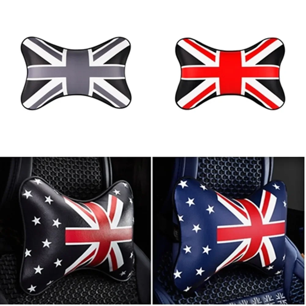Union Jack Car Neck Pillow UK Flag Car Seats Headrest Cushion Cervical Pillows Neck Support For 2022 Queen's 70th Jubilee
