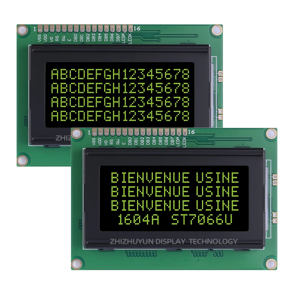 Stabile versorgung von 1604a europäischen zeichen lcd bildschirm btn schwarz film eisblau controller st7066u mehrsprachiges lcd modul