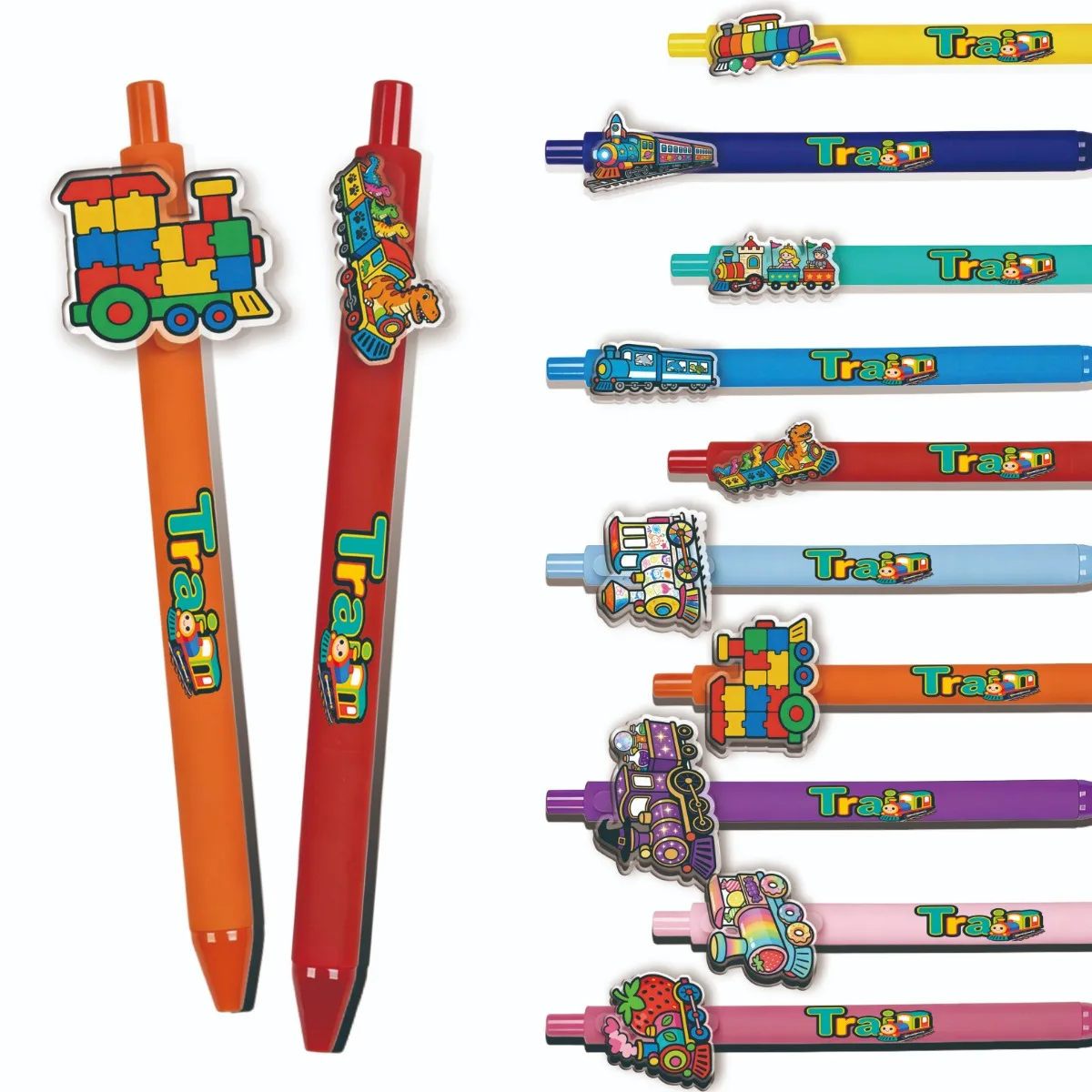 

Набор шариковых ручек в форме поезда (10/15 шт.) для школьников, маркеры для письма, портативные канцелярские принадлежности для офиса