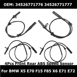 34526771776 34526771777 4Pcs Front Rear ABS Speed Sensor For BMW X5 E70 F15 F85 X6 E71 E72