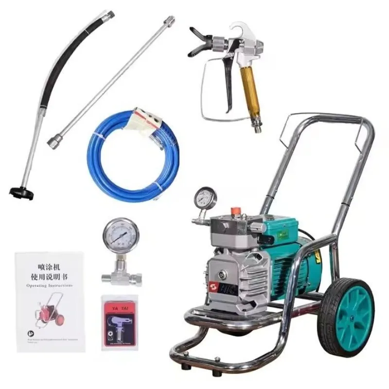 High-pressure airless sprayer for latex, special paint for color steel tile, small electric high-power spray paint machine