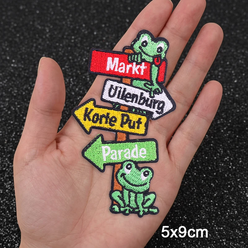 Oeteldonk embleem strijk-op borduurwerk patch Nederlandse carnavalspatch voor kleding ex op het bier applicatie opnaaibadges STELT ME AON